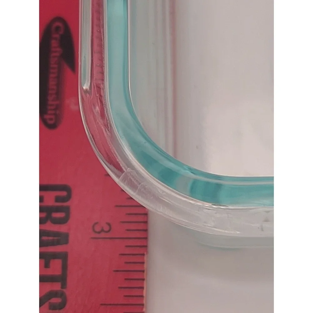Pyrex 1 Cup 236 mL Clear Glass Storage Container Dish Square 1300 Made in USA